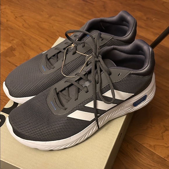 Adidas Men's Charcoal and White Running Shoes - Picture 1 of 4